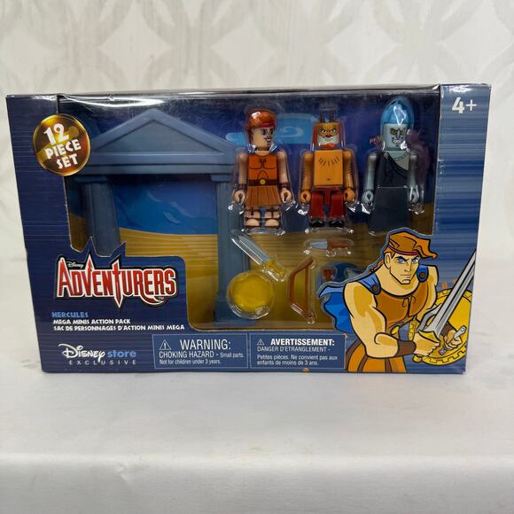 Disney Adventurers Hercules Mega Minis Action Pack 12 Piece Set Store Hades Phil - Picture 8 of 9